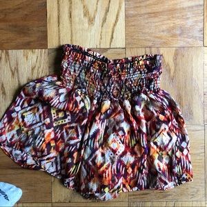 High waisted floral shorts